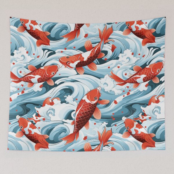 Item preview, Koi fish in wave designed and sold by TopChoiceNow.
