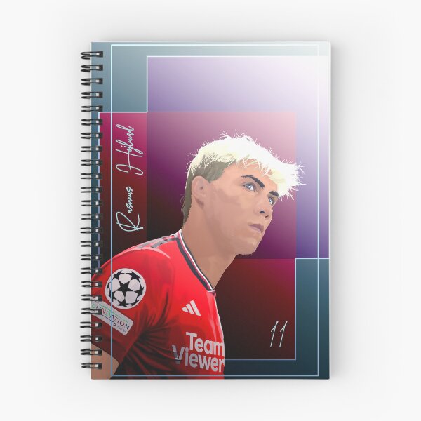 Item preview, Rasmus Hojlund Man Utd Square Background Transparrent Illustration designed and sold by VibesAndVision.