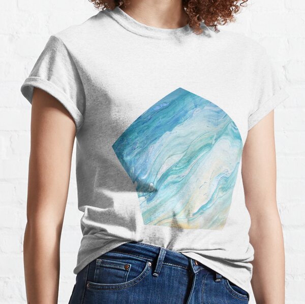 Calm Seas: Acrylic Pour Painting Classic T-Shirt