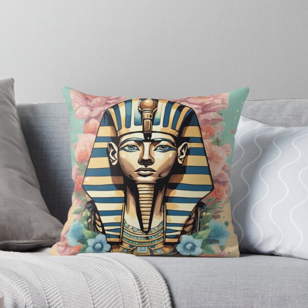 Item preview, an egyptian mask with flowers around it designed and sold by Enga6.
