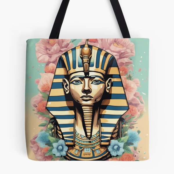 Item preview, an egyptian mask with flowers around it designed and sold by Enga6.