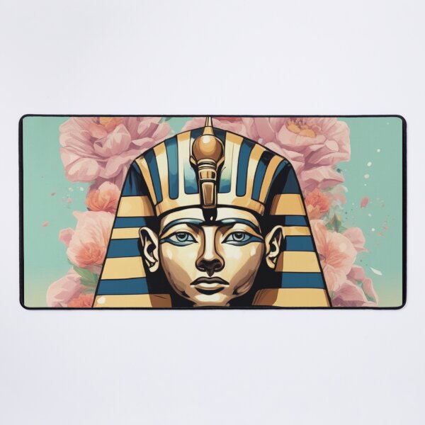 Item preview, an egyptian mask with flowers around it designed and sold by Enga6.