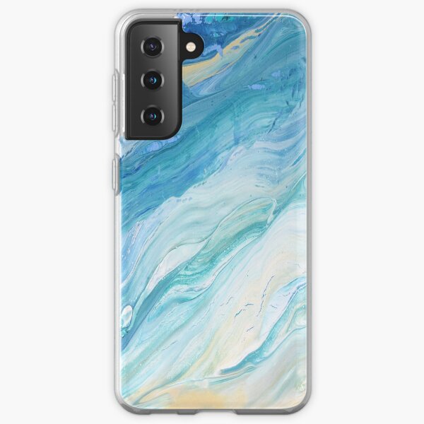Calm Seas: Acrylic Pour Painting Samsung Galaxy Soft Case