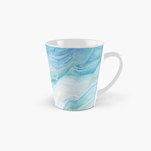 Calm Seas: Acrylic Pour Painting Tall Mug
