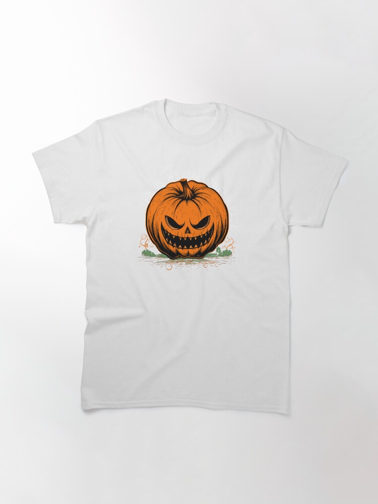 Thumbnail 3 of 7, Classic T-Shirt, This is My Halloween Face Pumpkin designed and sold by hidden-design.