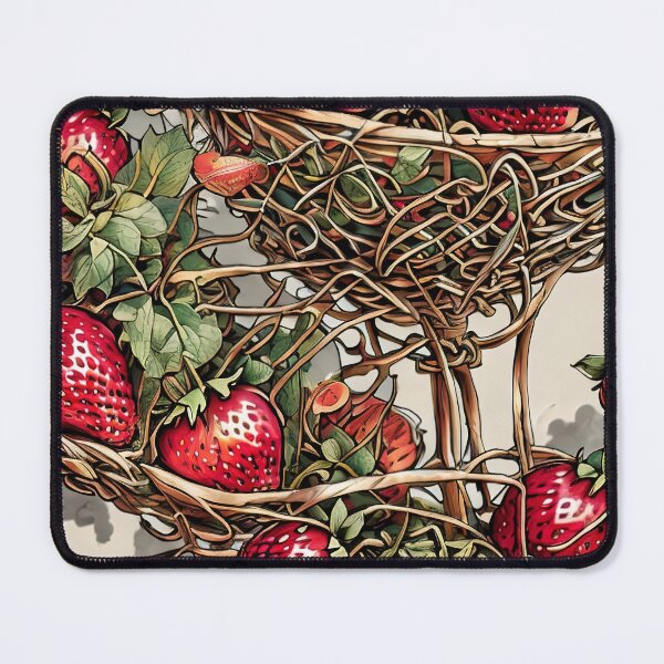 Item preview, Strawberry Garden Intertwined Baskets of Strawberries Pattern designed and sold by Maljonic.