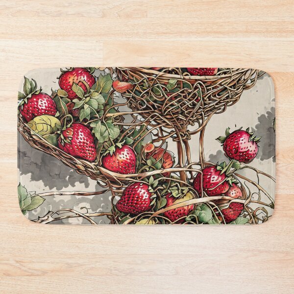 Item preview, Strawberry Garden Intertwined Baskets of Strawberries Pattern designed and sold by Maljonic.