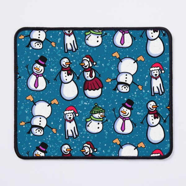 Item preview, Snowmen and Snow Dog Pattern designed and sold by AlwaysBeColoring.