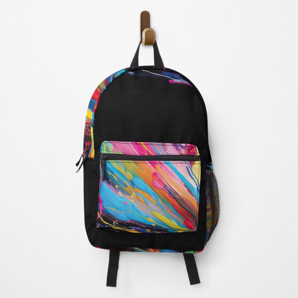 Item preview, Colourful swirl of paint on black designed and sold by SpectrumConnect Designs.