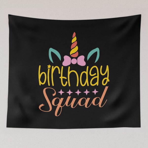 Item preview, Birthday Squad Unicorn Tee Great Gift Amazing Funny Bday Squad party Birthday Squad Party Matching Family Group Funny Bday Team designed and sold by smartrocket.