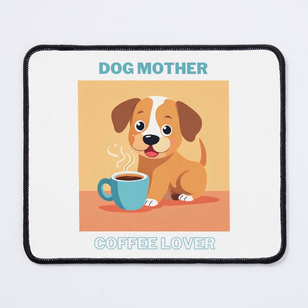 Aperçu de l'œuvre Chien mère amateur de café drôle design mignon créée et vendue par ModernAndFunky.