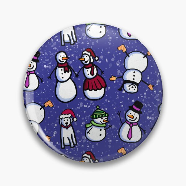 Item preview, Snowmen and Snow Dog Pattern designed and sold by AlwaysBeColoring.