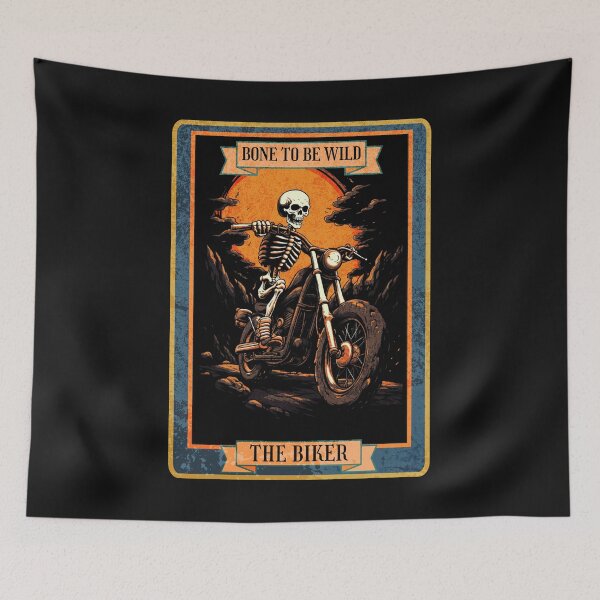 Item preview, Bone To Be Wild Funny Skeleton Tarot Card designed and sold by PeteRascal.