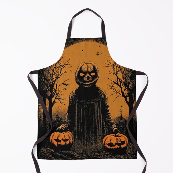 Item preview, Halloween pumpkin head hunter holding a pumpkin with two hands designed and sold by D- Day.