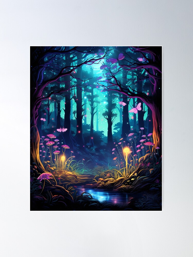 Enchanted Forest: A Magical and Mystical Wonderland Art Print for Sale by  Dreamscapely