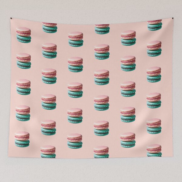 Item preview, Pastel Harmony: Raspberry and green mint Macarons art designed and sold by CrazySweets.