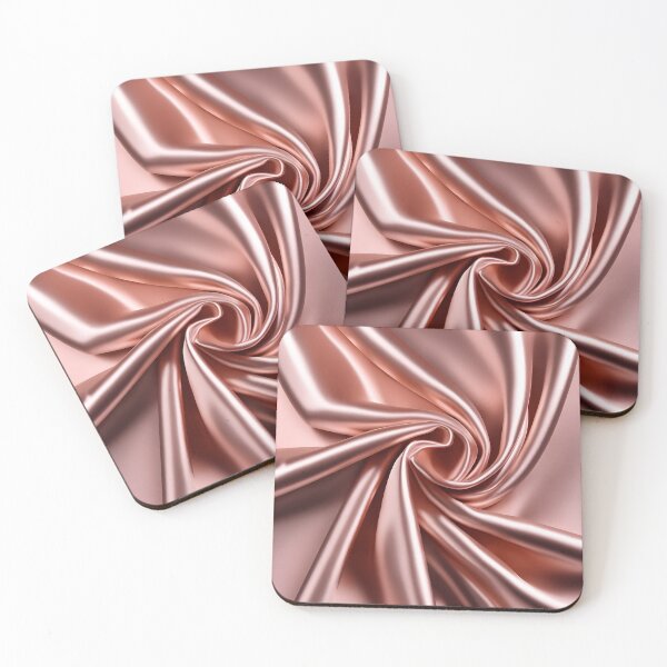 Item preview, Rose Gold Satin - feminine blush pink metallic pattern designed and sold by patterncrow.