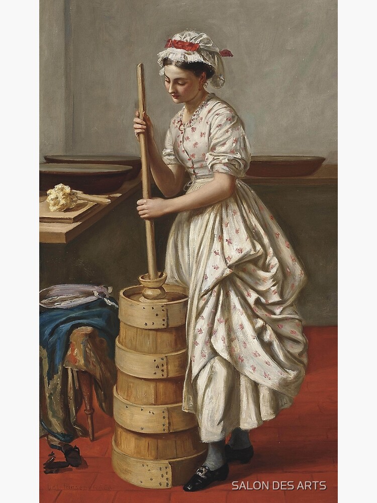 The butter churn, Art Painting by Valentine Cameron Prinsep