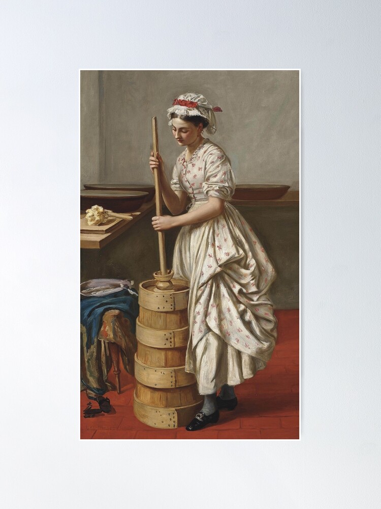 The Butter Churn Artwork By Valentine Cameron Prinsep Oil Painting