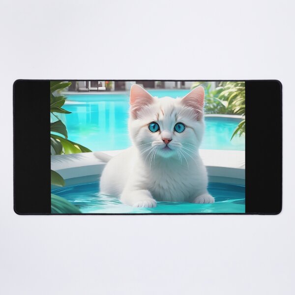 Item preview, A kitten in the pool designed and sold by YuniaMiyu.