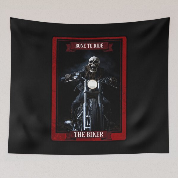 Item preview, Bone To Ride Biker Funny Skeleton Tarot Card designed and sold by PeteRascal.