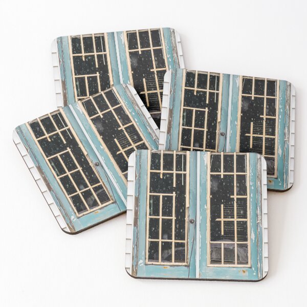 Item preview, Snowy teal window designed and sold by Pebert27.