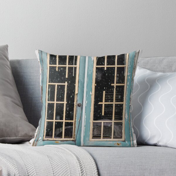 Item preview, Snowy teal window designed and sold by Pebert27.