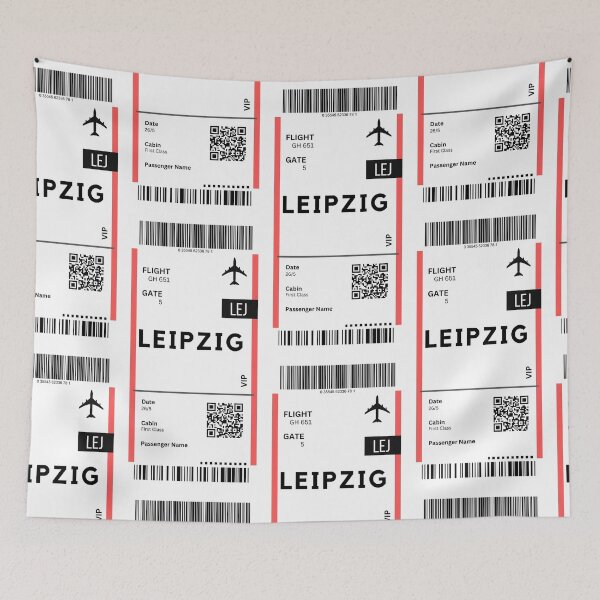 Item preview, Leipzig - Germany Airplane Boarding Pass designed and sold by RoamInk.