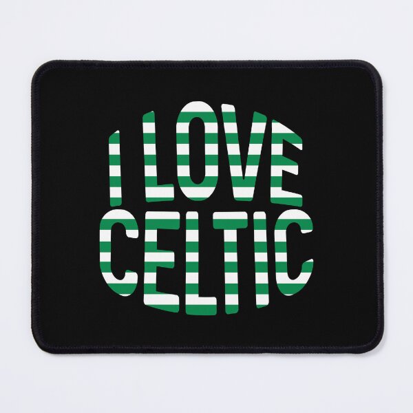 Item preview, I LOVE CELTIC, Glasgow Celtic Football Club Green and White Hooped Text Design designed and sold by MacPean.