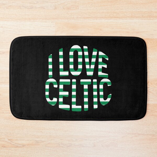 Item preview, I LOVE CELTIC, Glasgow Celtic Football Club Green and White Hooped Text Design designed and sold by MacPean.