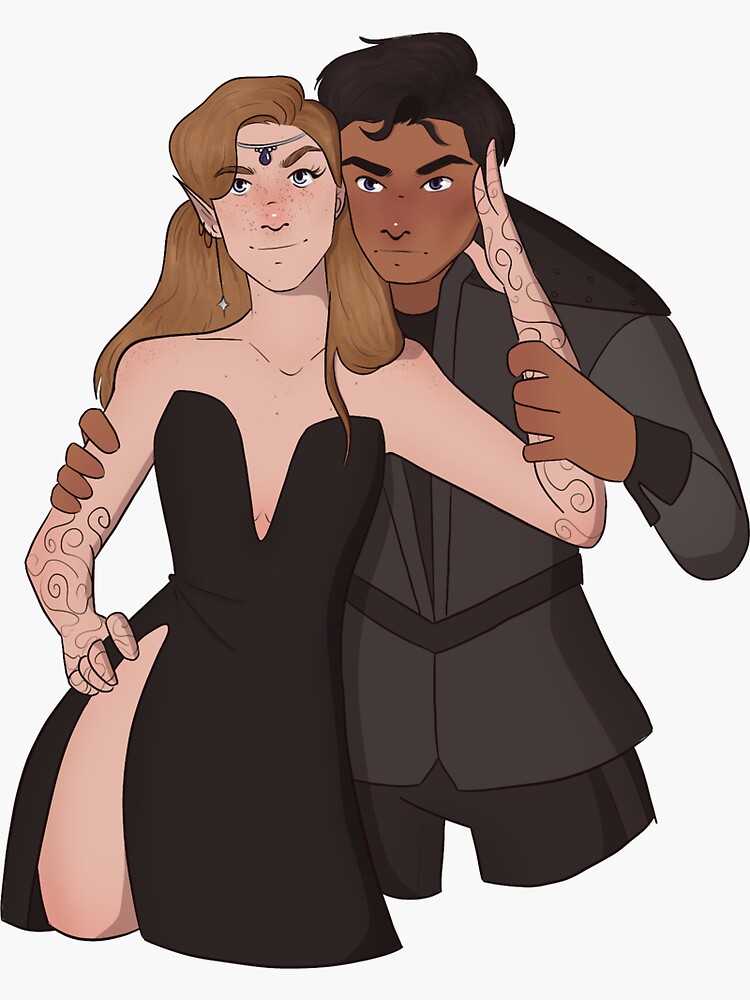 ACOTAR Feyre and Rhys bargain sticker - officially licensed by Sarah J –  Romantasy Designs