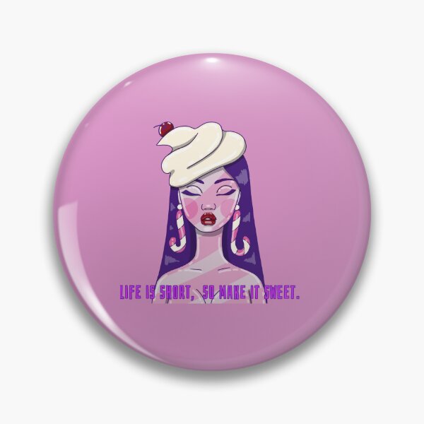 Item preview, Life is short, so make it sweet. Positive sweet girl illustration. designed and sold by La Loca.