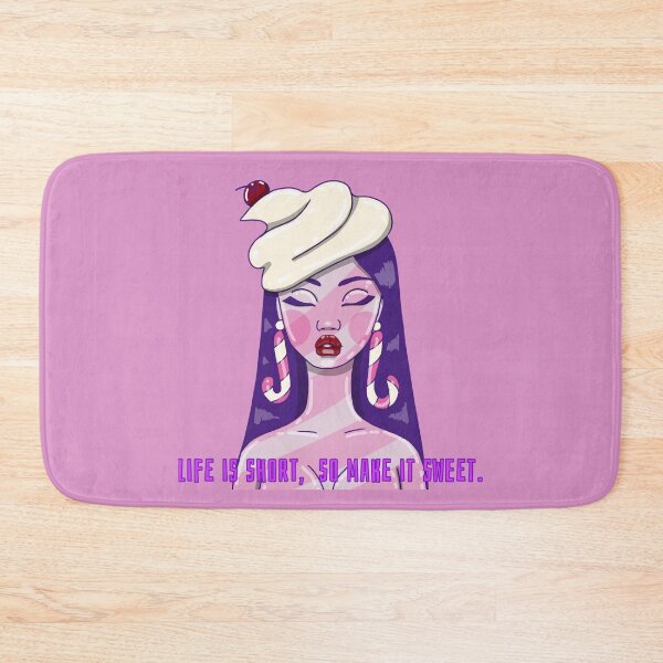 Item preview, Life is short, so make it sweet. Positive sweet girl illustration. designed and sold by La Loca.