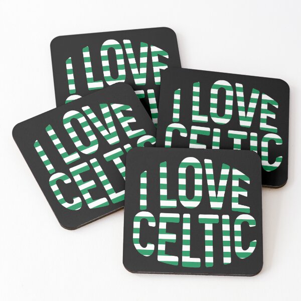 Item preview, I LOVE CELTIC, Glasgow Celtic Football Club Green and White Hooped Text Design designed and sold by MacPean.