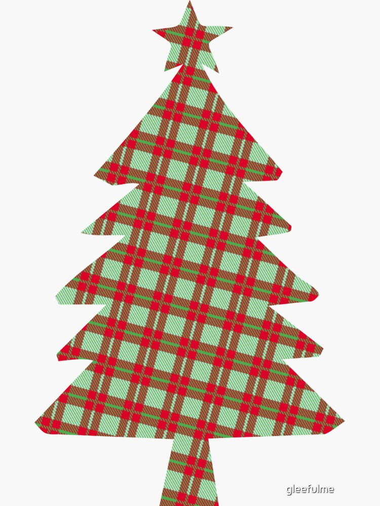 Seamless Pattern Christmas Red and Green Plaid Sticker for Sale by  gleefulme