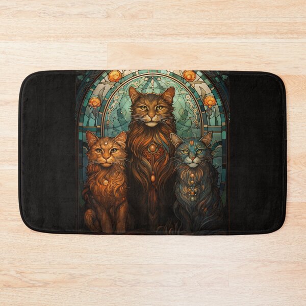 Item preview, Three Magical Cats designed and sold by ArtNouveauChic.