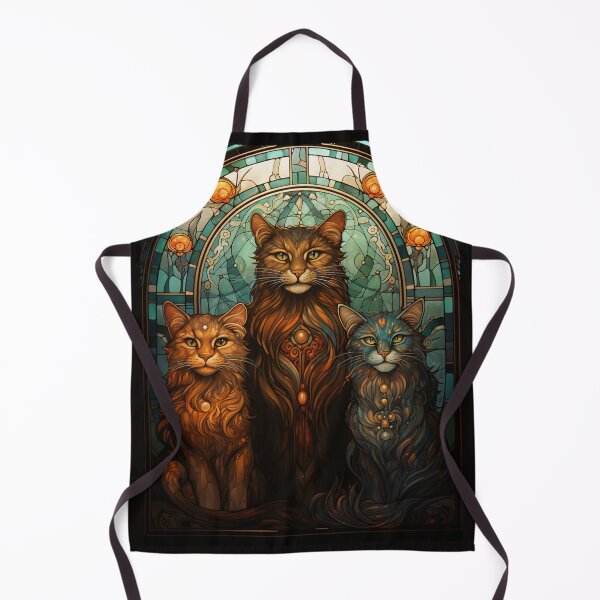 Item preview, Three Magical Cats designed and sold by ArtNouveauChic.