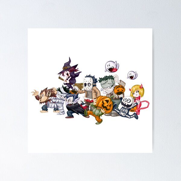 Item preview, Halloween cartoon characters  designed and sold by derbala1.