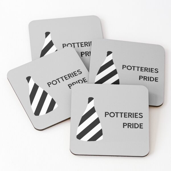 Item preview, "Potteries Pride" Black and White Bottle Kiln original gift design designed and sold by StokeTees.