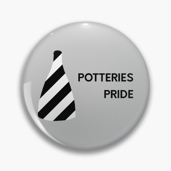 Item preview, "Potteries Pride" Black and White Bottle Kiln original gift design designed and sold by StokeTees.