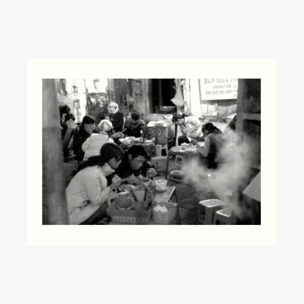 Street Barbeque in Hanoi Old Quarter Art Print