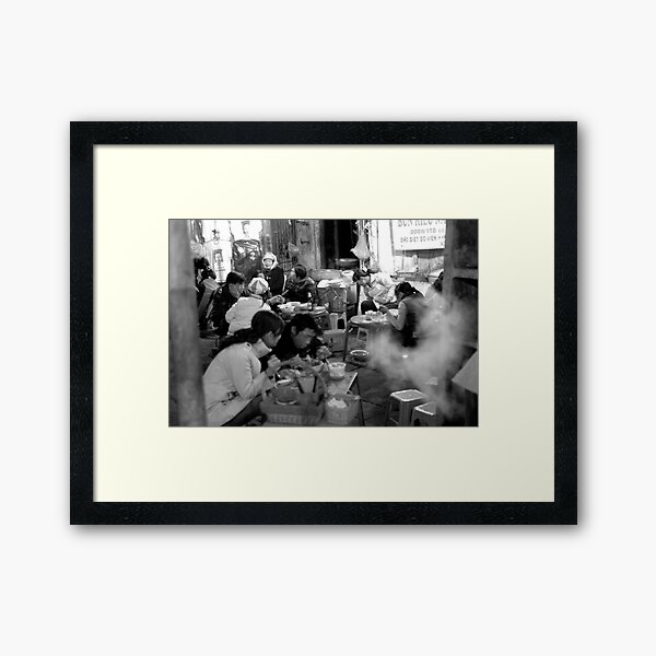 Street Barbeque in Hanoi Old Quarter Framed Art Print