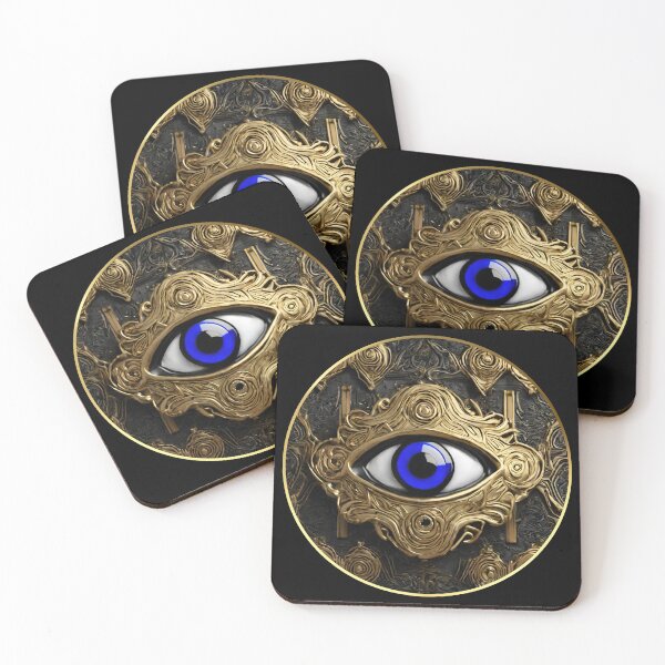 Item preview, Mati Evil Eye Grey White Blue and Gold designed and sold by Yiorgos Designs.