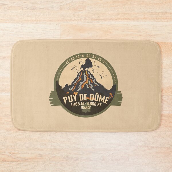 Item preview, Puy de Dôme volcano France Volcanic Eruption Retro Vintage Badge designed and sold by mountainfad.