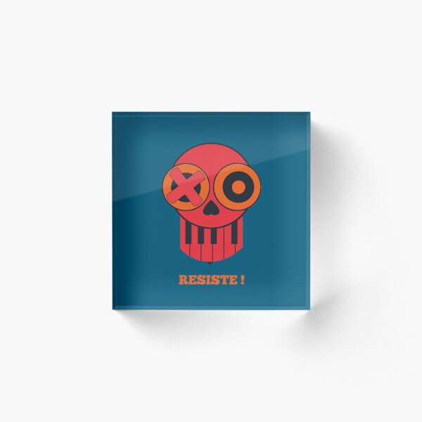 Skull - resist Acrylic Block