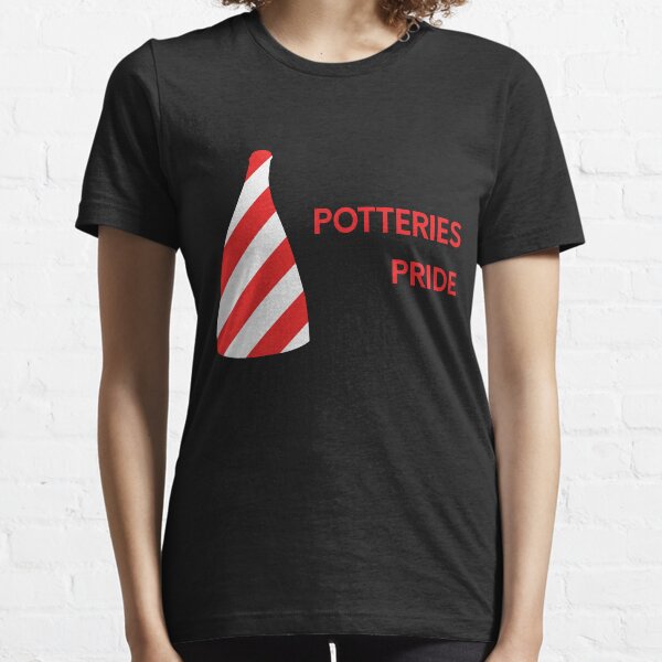 Item preview, "Potteries Pride" Red and White Bottle Kiln original gift design designed and sold by StokeTees.