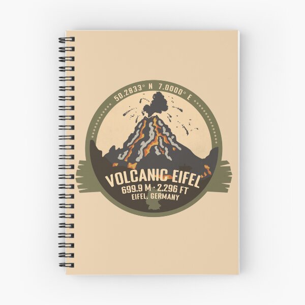 Artikelvorschau, Vulkaneifel Vulkan Deutschland Vulkanausbruch Retro Vintage Abzeichen entworfen und verkauft von mountainfad.