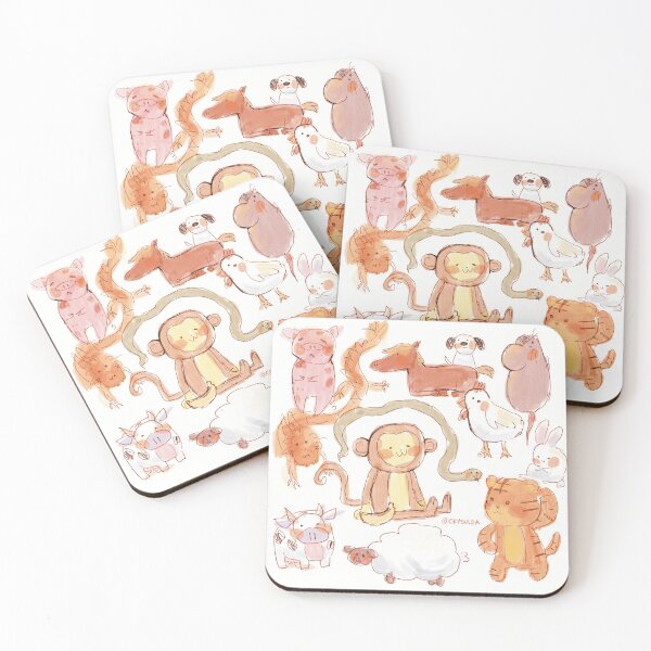 Item preview, 12 Chinese Zodiac Doodles designed and sold by crysulda.