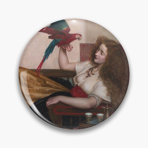 Item preview, Reclining Woman with a Parrot (1865) - Valentine Cameron Prinsep designed and sold by SALON DES ARTS.