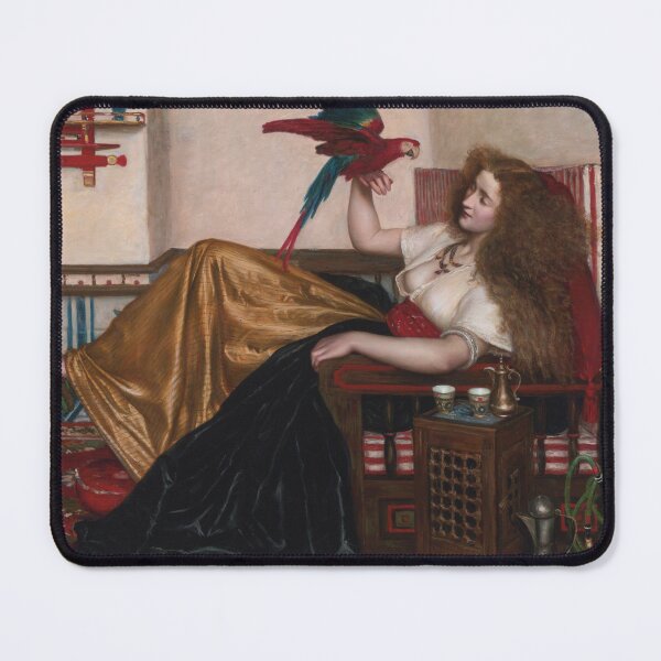 Item preview, Reclining Woman with a Parrot (1865) - Valentine Cameron Prinsep designed and sold by SALON DES ARTS.